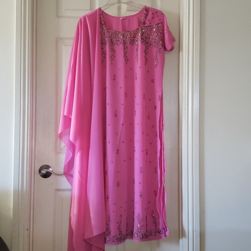 Salwar Kameez Pink Embellished Salwar